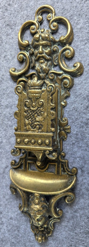 Antique french brass vesta - antique,