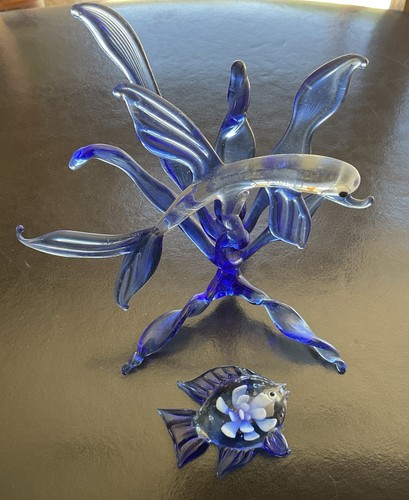 Art glass figurine dolphin - art,