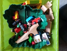 Wooden train set bundle track - train,