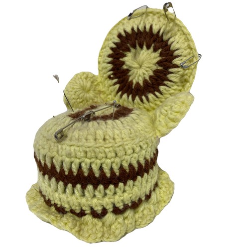 Hand made crocheted yellow and - hand,