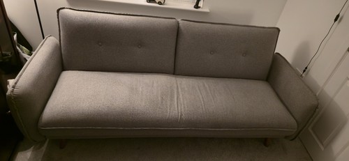 Grey seater futon sofa - grey,