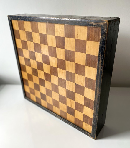 Antique victorian wooden chess - victorian,