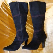Size 5 Knee High Black Suede