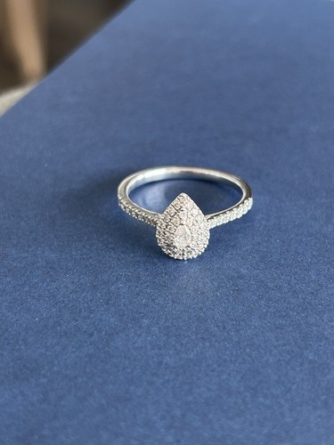 Engagement ring 9ct white gold - 9ct,