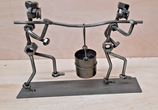 Metal sculpture- recycled nuts etc.