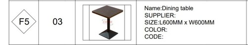 Square dining table laminate - square,