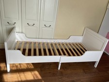 IKEA Children's Extendable White Bed with Mattress