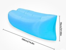 Inflatable Blue Lazy Bed Chair Lounger