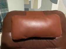 Brown Faux Leather Hanging Armchair Sofa Headrest Bolster Cushion Pillow