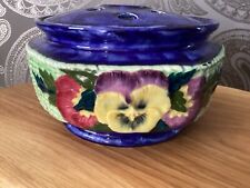 Ringtons Maling Ware - Pansy Design - Rose Bowl With Insert