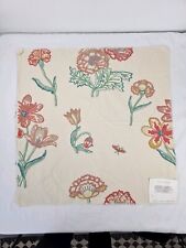 The Crewel Work Company "Cebu" Vintage Embroidery Pillow Fabric 26"x26" Square