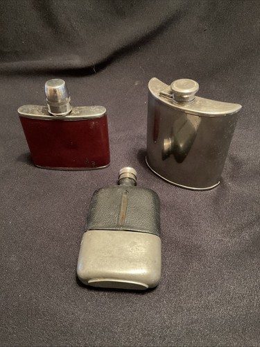 Vintage hip flasks - vintage,