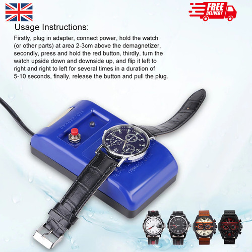 Blue watch demagnetizer - watch,