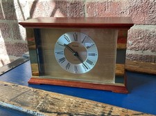 Kieninger & Obergfell  KUNDO wood & BRASS chiming mantle clock MCM 70s 
