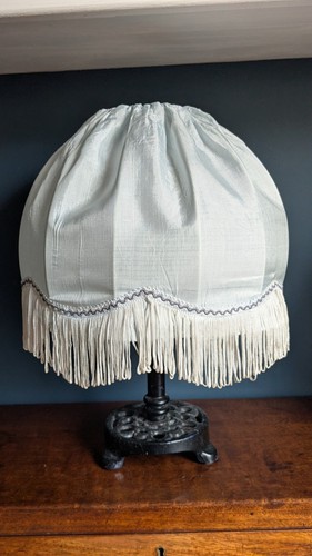 Vintage duck egg blue fringed - duck,
