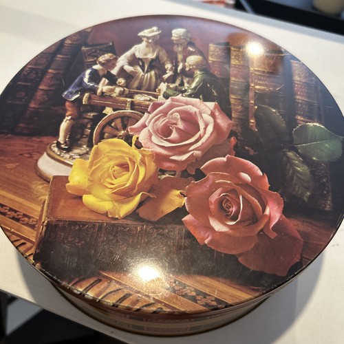 Vintage metal biscuit - vintage, tin