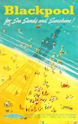 Blackpool sea sand sun - sun, british