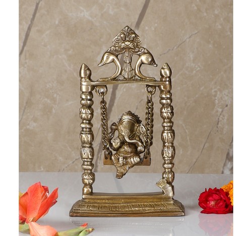 Brass ganesha jhoola swing - brass,