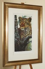 ROLF HARRIS (1930-2023) Framed Limited Edition Print Leopard Alert For Prey +COA