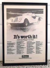 Framed original Classic Car Ad