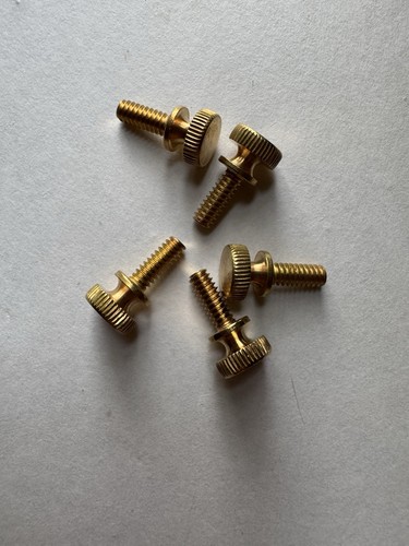 Brass knurled thumb - brass,
