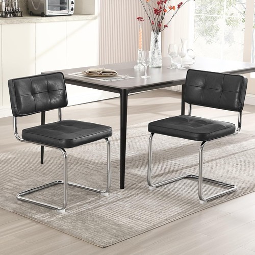 Faux leather dining chairs - dining, set