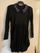 Barbara Hulanicki For George Black Jersey Bubble Dress UK Size 12