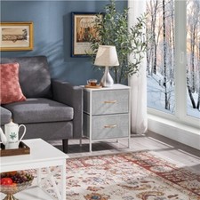 Chest of 2 Drawers,Fabric