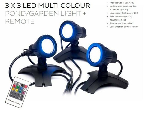 Led colour changing pond and - colour,