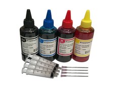  4 x 100ml Printer & Ciss Refill Ink Bottle fits Epson HP Canon Kit syringe