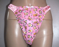 SISSY SATIN  DOUBLE FRONT & GUSSET DISCRETE  PANTIES CROSSDRESS PRIDE  28-44