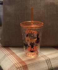 Halloween Plastic Cup With Straw