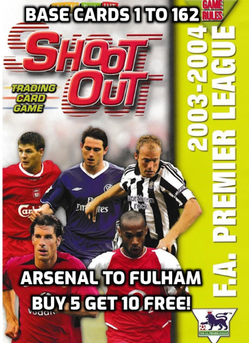 Shoot out base cards 1 - out,