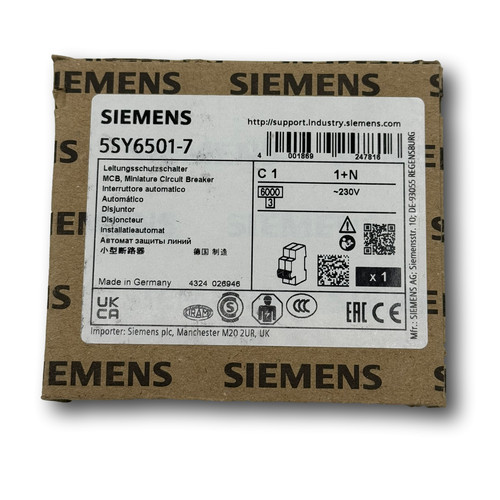 Siemens 5sy6501 mcb - siemens, 1p+n