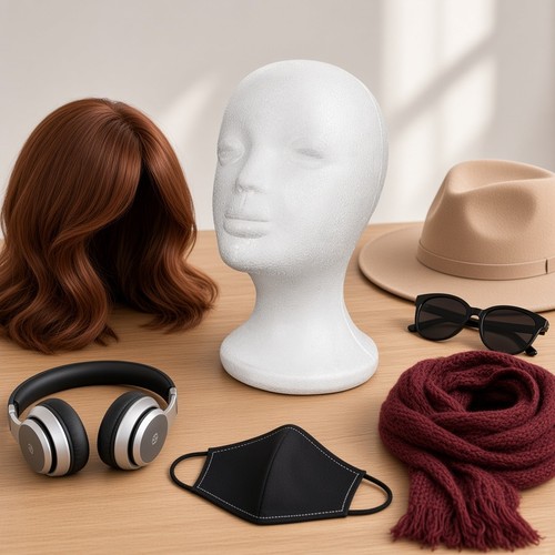 Polystyrene foam head dummy - polystyrene,
