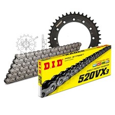DID Motorcycle Chain Set Steel 520VX3 Rivet Link for Honda