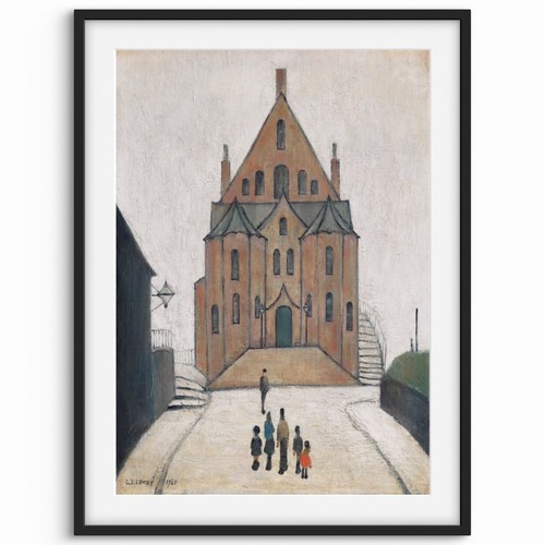 Lowry old church signed - old,