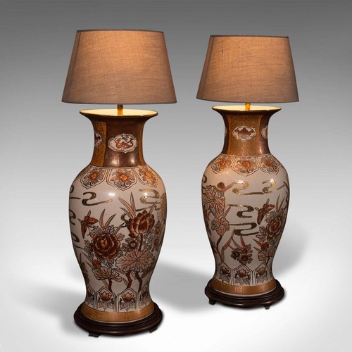 Pair vintage table lamps - vintage,