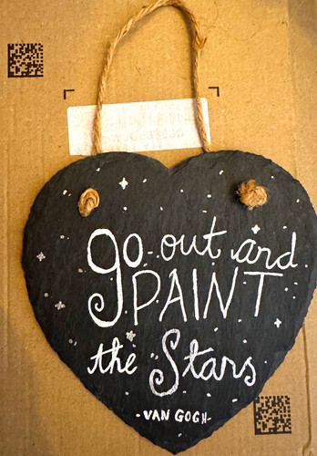 Heart shaped slate hanging - heart,