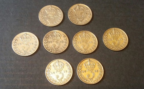 Coins bank england three - 8, of