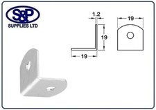 19mm X 19mm SMALL ANGLE BRACKET FIXING L SHAPE CORNER JOINING REPAIR METAL BRACE