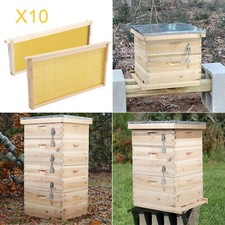 2/3/4 Tier Langstroth Beehive Box Beekeeping Honey&Bee Hive Frame Beekeeper Tool