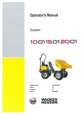 Wacker Neuson Dumper 1001 1501 2001 Operators Manual