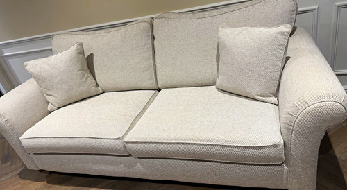 Beige fabric seater sofa - beige,