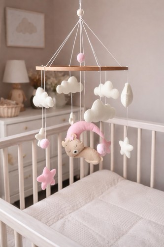 Baby sleeping bear cot - cot, nursery