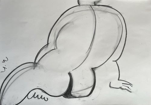 Original charcoal life - charcoal, drawing