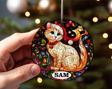 Personalised Kitten Cat Bauble