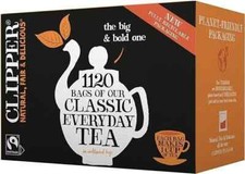 Clipper Tea Everyday Fairtrade Black Tea Bags Set of 1120 | Bulk