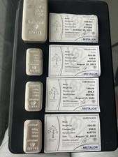 Metalor Silver Bars 800g Total