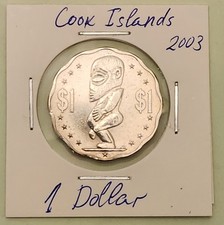 Cook Islands coin, 1 Dollar,  2003  'God Tangaroa'